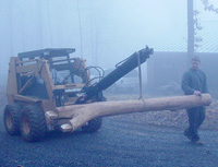 Hand hewn posts and beams.