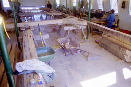 Producing timber frames requires big spaces.