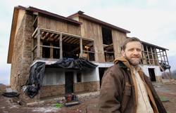 For about 15 years, the company has worked to build and restore timber frame structures, from covered bridges and churches to woodsheds, smokehouses and barns. (Photo by Sam Yu)