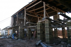 Cribbing Up Framing To Repair Foundation