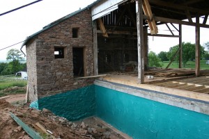 New Barn Bridge Wall With Waterproofing