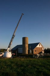 Spiral Stairs Are Installed In Silo -- Celestial Observatory Roof Waits to be Installed
