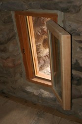 Custom Milled Casement Window Works With Original "Arrow Slit" Ventilator Openings