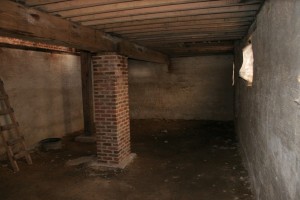Basement Leval -- Stone Walls Repointed and Parged