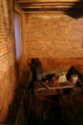 With Floors Removed All Interior Walls Are Repointed