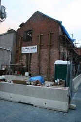Fisher Building, Frederick, MD, During Structural Stabalization Phase, Looking Northwest Toward E. Patrick Street
