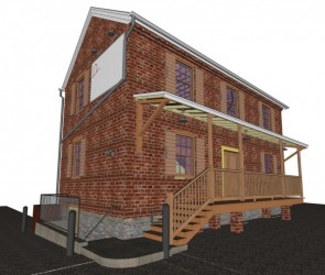 Computer Generated Rendering of Finished Converted Office