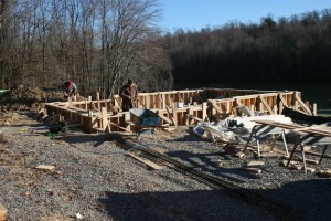 Forming Poured Foundation