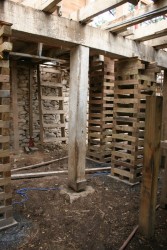 Parlor Level Cribbing to Support Summer Beams And Floor
