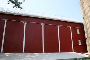 New Barn Bridge Doors and Concrete Apron