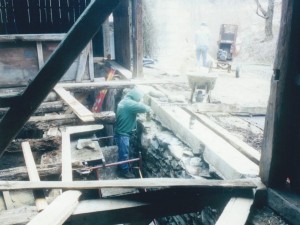 Stonework Relaid At Barn Bridge Wall
