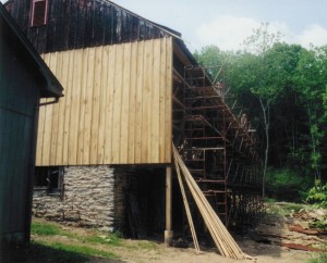 New Poplar Siding Installed