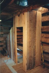 Traditional Lapped Board Partition Wall Supports Stairs