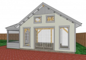 Concept Rendering of Front of Cottage