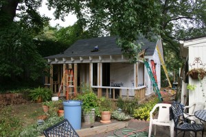 The SIPS are Installed and the Porch Framed -- The Cottage Begins to Take Shape