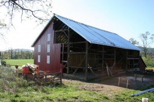 New siding, custom-milled to match the original.