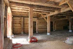 Parlor level complete, with new doors and new interior partitions.
