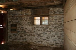 Repointed stone work and new animal stalls.