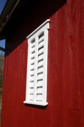 Repaired and repainted louver.