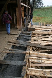 New reinforced reataining wall formed and poured