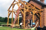 Timberframe Addition to Brick Residence